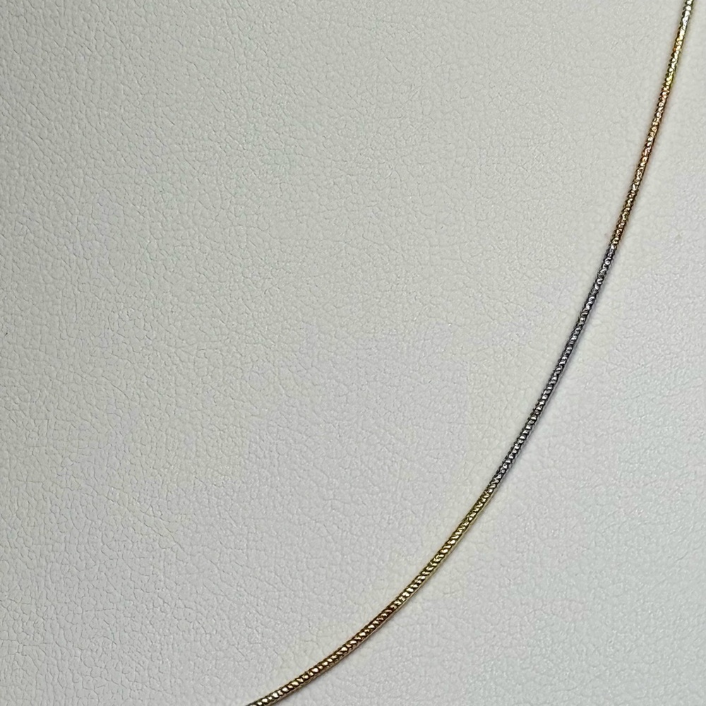 NS15 Italian Made Elegant Dainty Round Snake Chain Necklace 18K Gold S925 - Picture 3 of 6